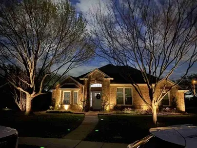 landscape lighting on a home